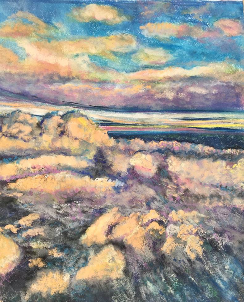 Helen Tueffel Pastel of Clouds