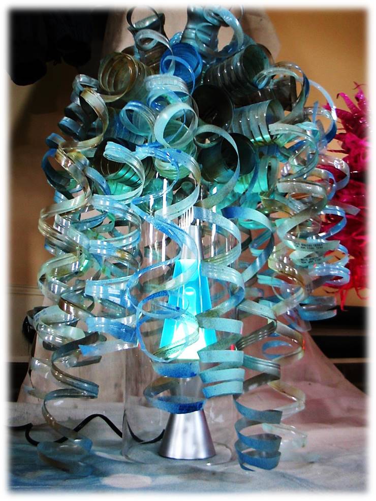 Recycled water bottles art