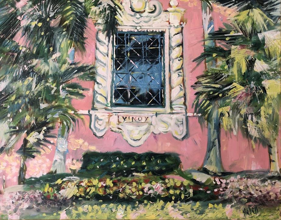 Helen Tueffel oil painting of Renaissance Vinoy hotel