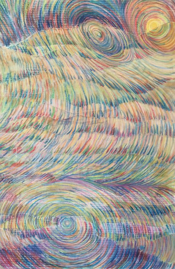 Helen Tueffel Abstract Pastel Mountains